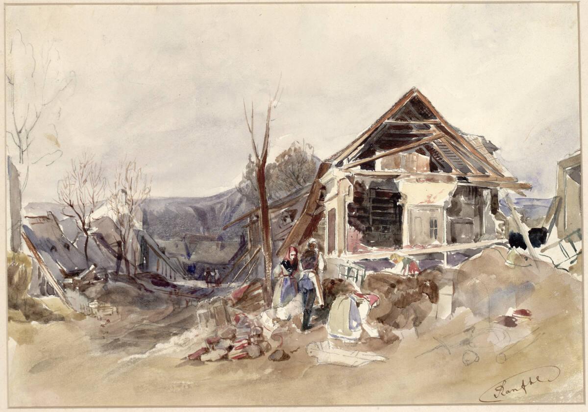 Johann Matthias Ranftl, Nach dem Brande, Inv. Nr.: 30998