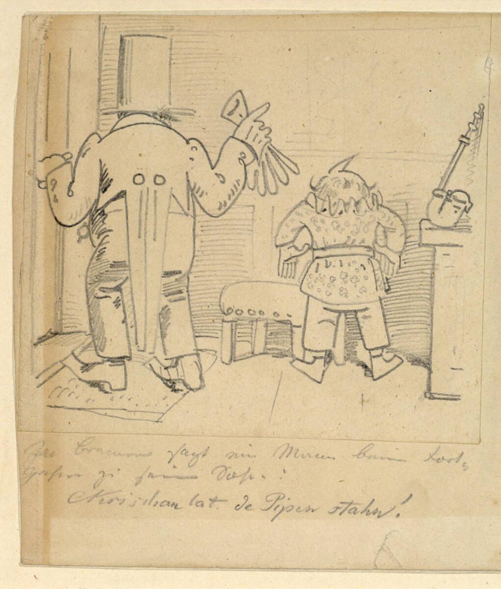 Wilhelm Busch, Krischan mit der Piepe 1, Inv. Nr.: 31090a