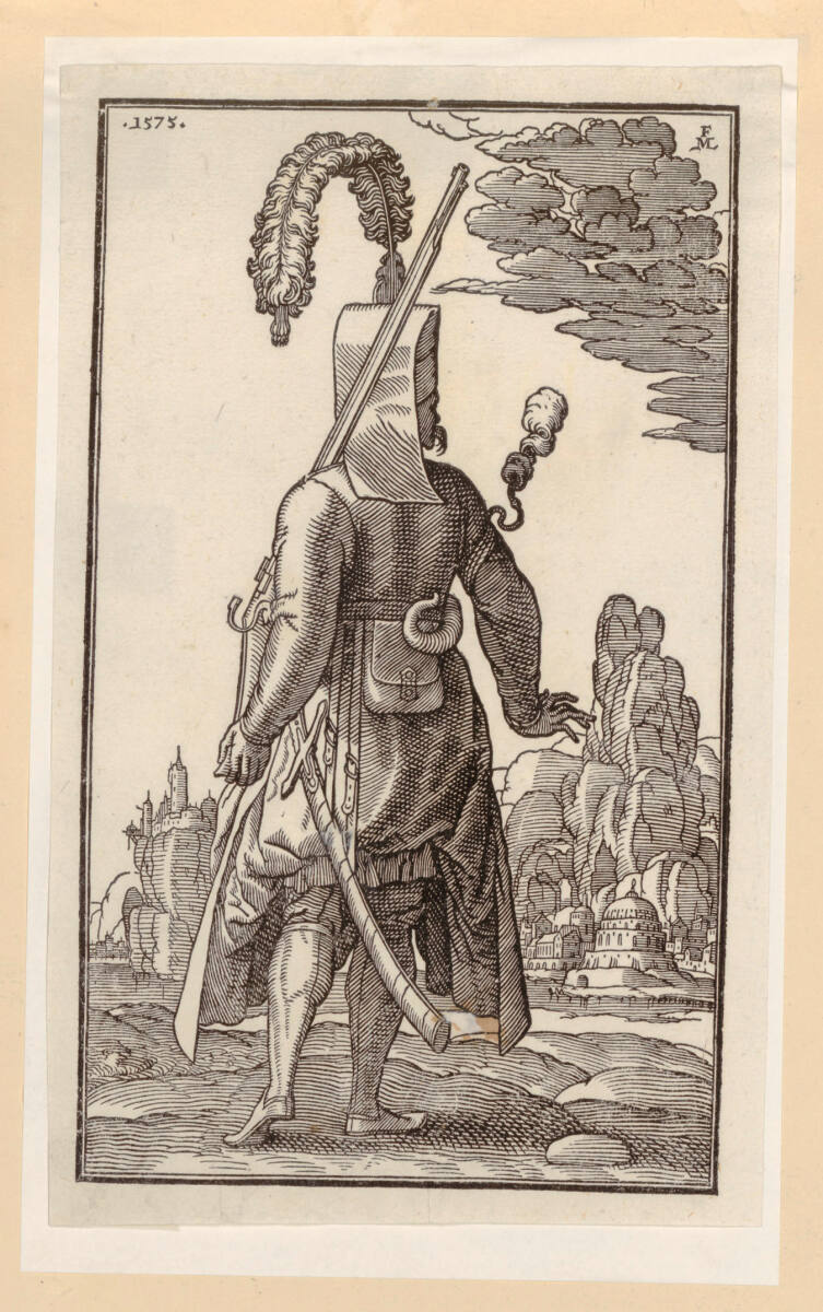 Ein türkischer Soldat mit der Flinte, Melchior Lorck, 1575
