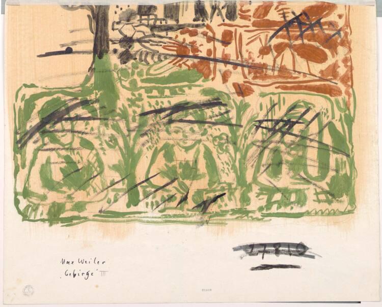 Max Weiler, Verworfene Figurenskizze (Baum des Lebens, Sgraffito an der Hauptschule in Wattens)…