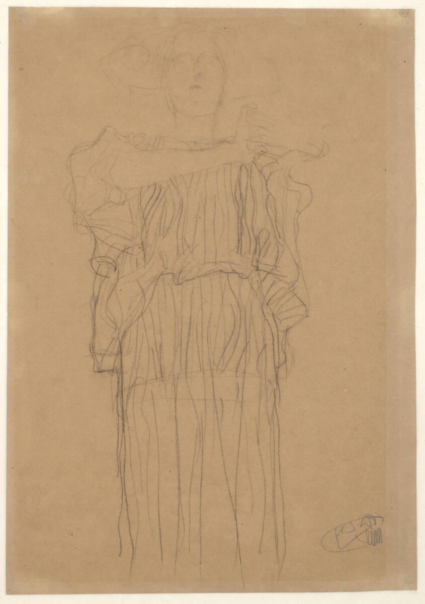 Gustav Klimt, Hygieia mit breitem Kopfputz (Studie für die Ölskizze für "Die Medizin"), Inv. Nr…