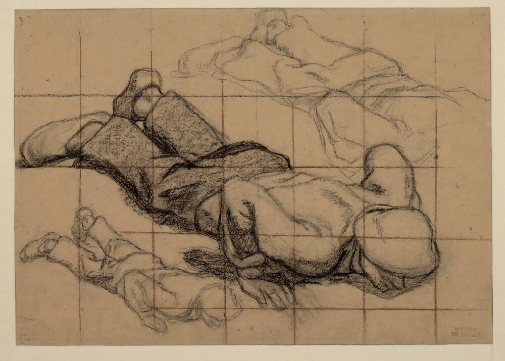Albin Egger-Lienz, Drei liegende Bauern, Inv. Nr.: 31504