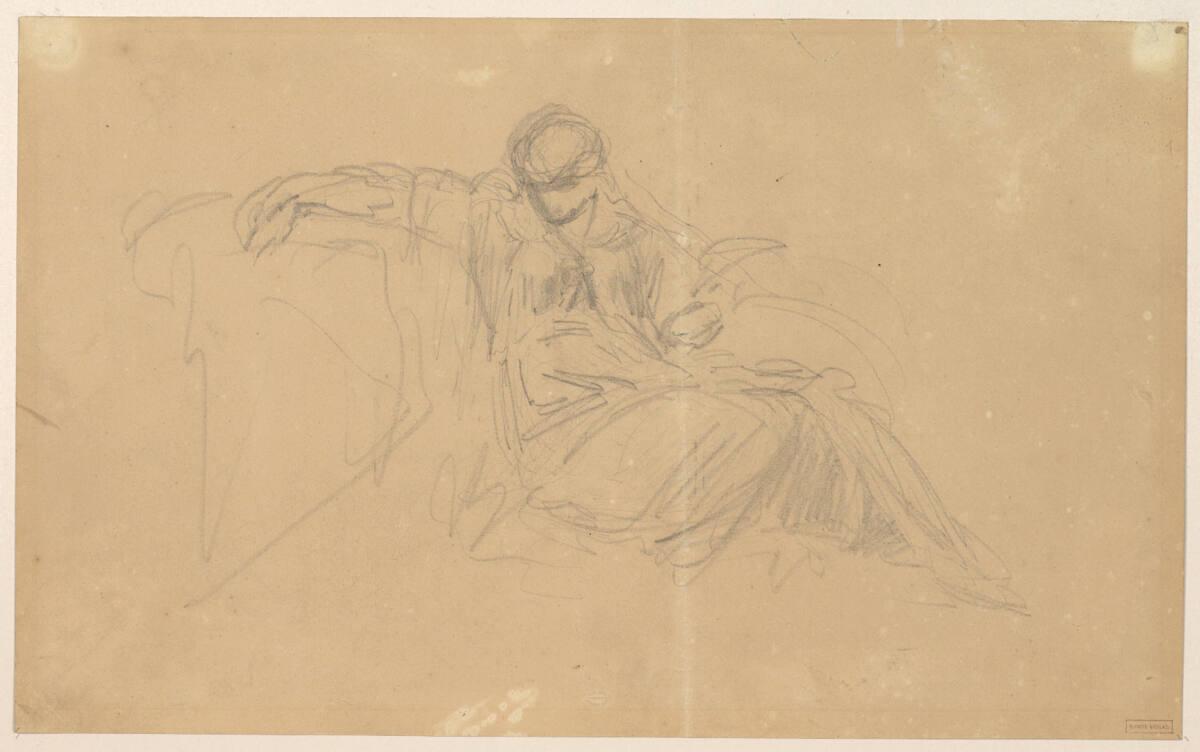 Hans Makart, Sitzende weibliche Figur, Inv. Nr.: 31611r