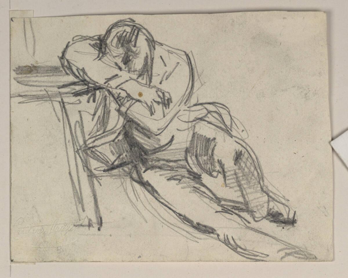 Cecil van Haanen, Schlummernder Mann, Inv. Nr.: 31690r