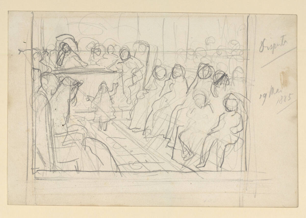 Studie zur Disputa, Cecil van Haanen, 1885