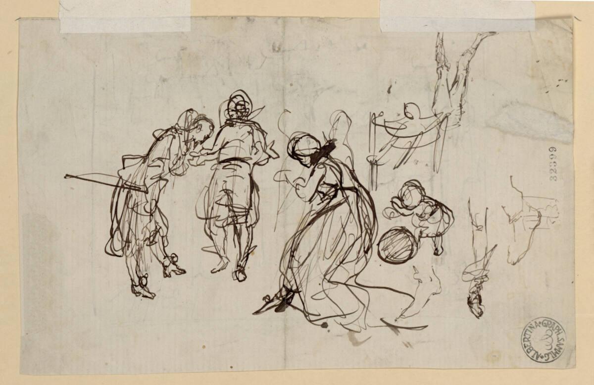 Cecil van Haanen, Figurenstudien, Inv. Nr.: 32399v