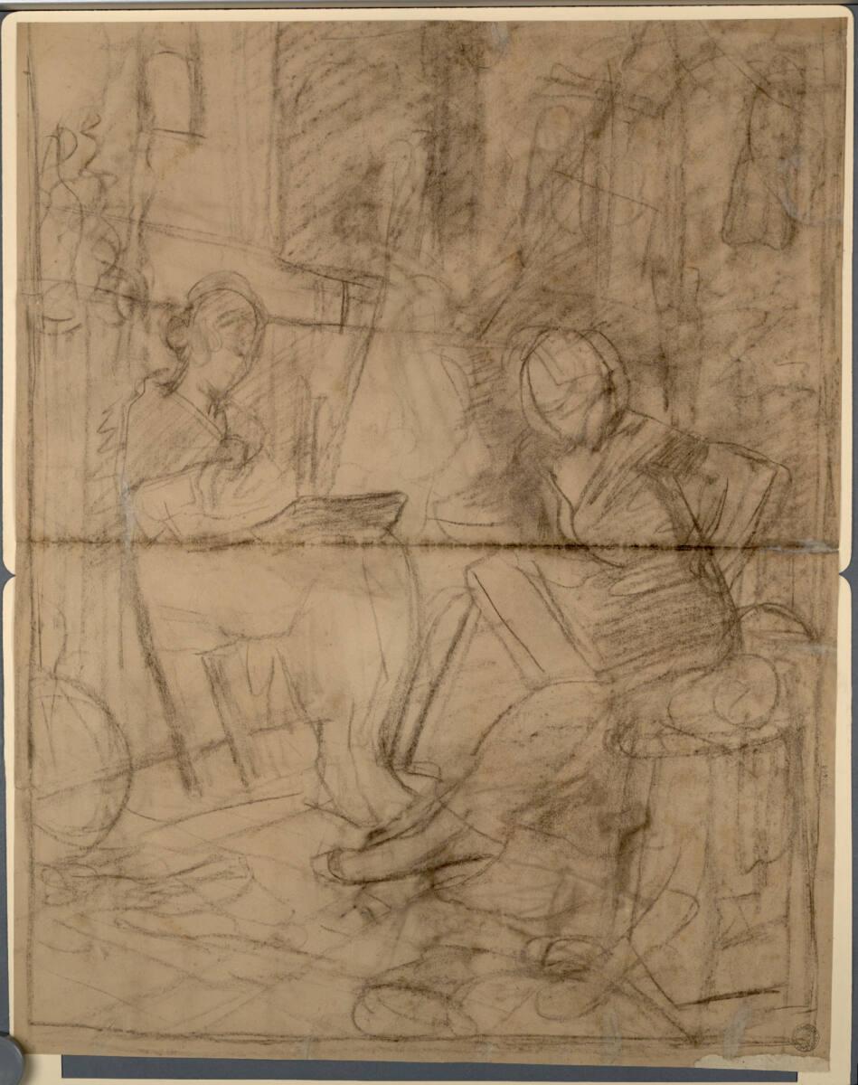 Cecil van Haanen, Interieur mit zwei Mädchen, Inv. Nr.: 32406v