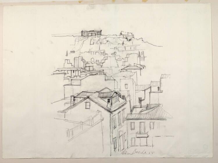 Herbert Boeckl, Ansicht der Akropolis mit Athen im Vordergrund, Inv. Nr.: 32410