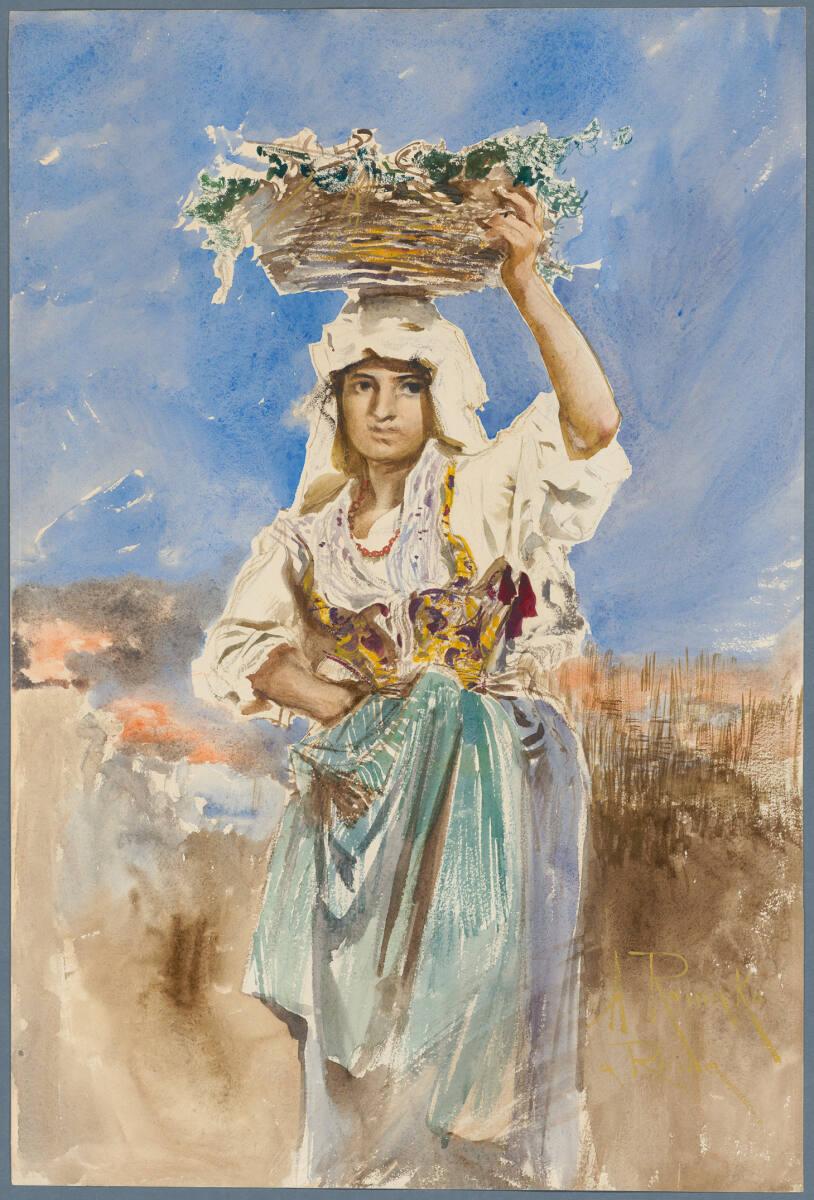 Anton Romako, Bauernmädchen aus der Campagna, Inv. Nr.: 32481