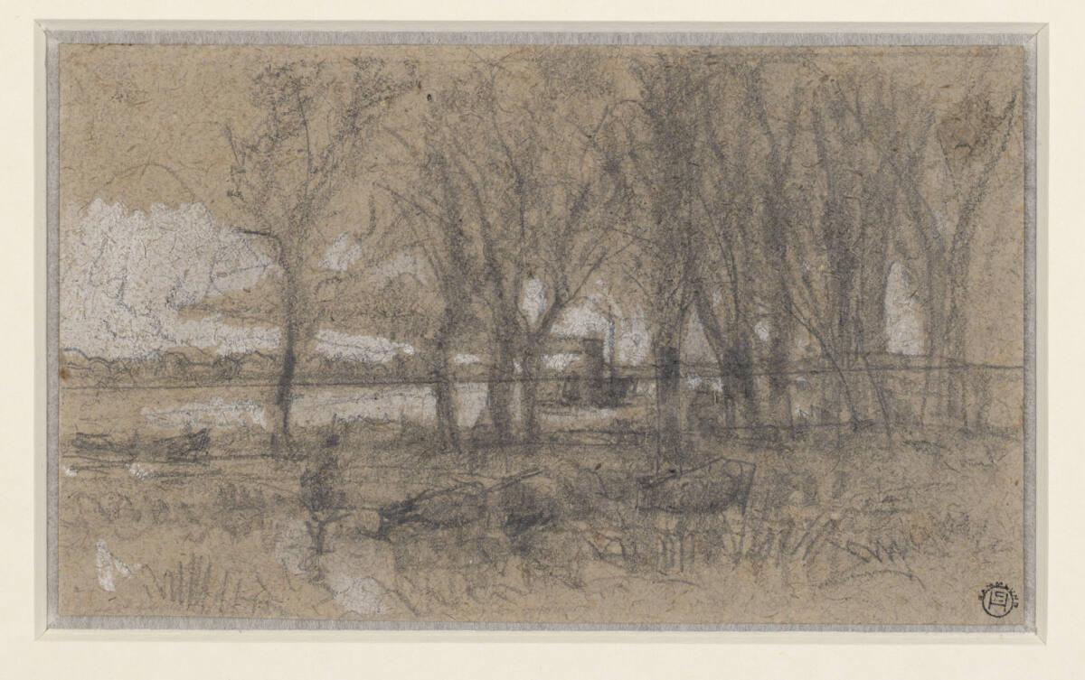 Paul Klee, Baumlandschaft (Seeufer mit Bäumen), Inv. Nr.: 32644r
