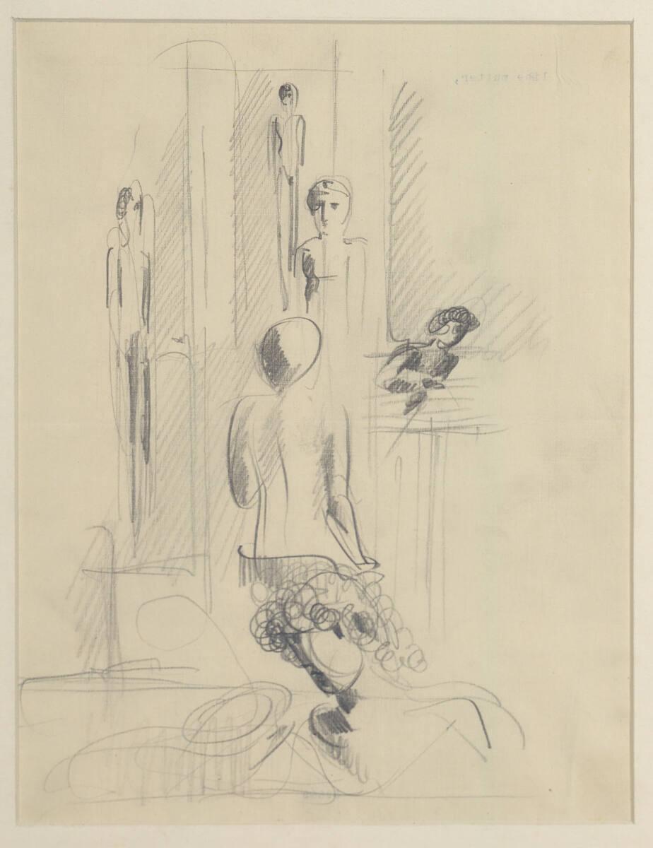 Oskar Schlemmer, Komposition mit sechs Figuren, Inv. Nr.: 32882