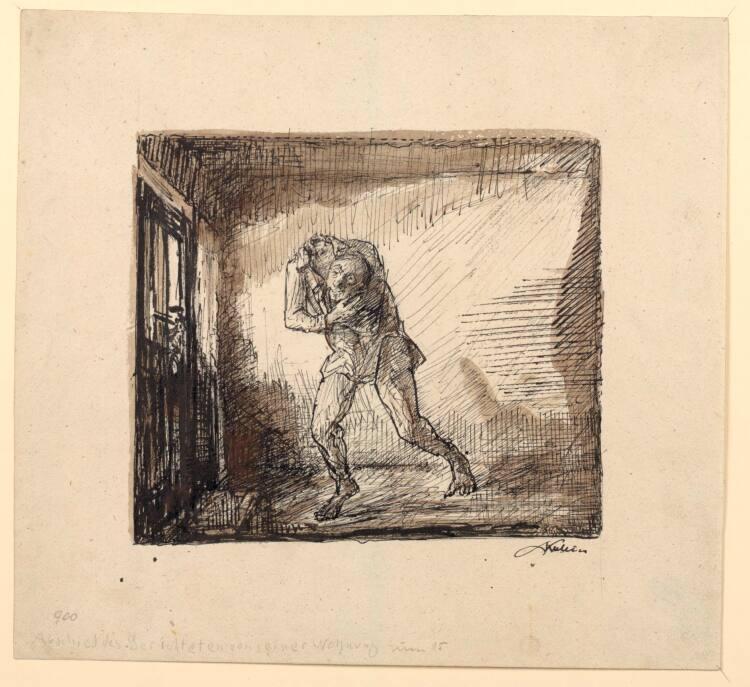 Alfred Kubin, Abschied des Gerichteten von seiner Wohnung, Inv. Nr.: 33249