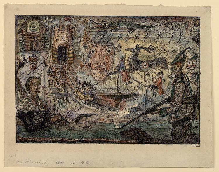 Alfred Kubin, Die Schiessbude, Inv. Nr.: 33297