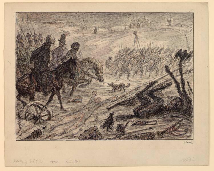 Alfred Kubin, Rückzug 1812, Inv. Nr.: 33301