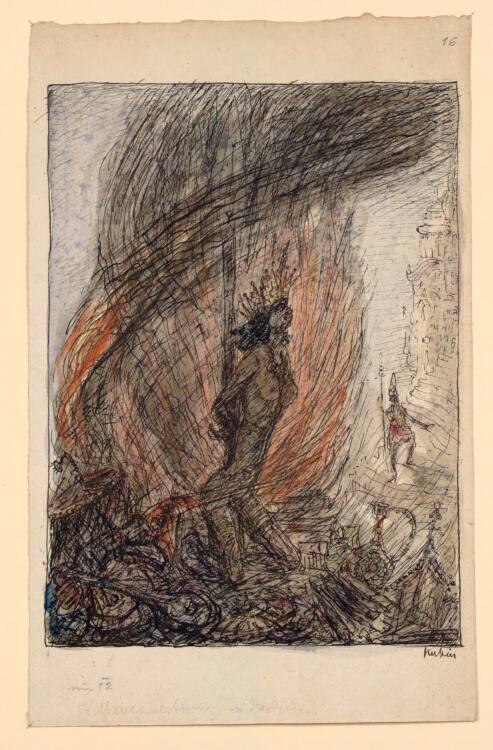 Alfred Kubin, Witwenbeweinung in Indien, Inv. Nr.: 33420