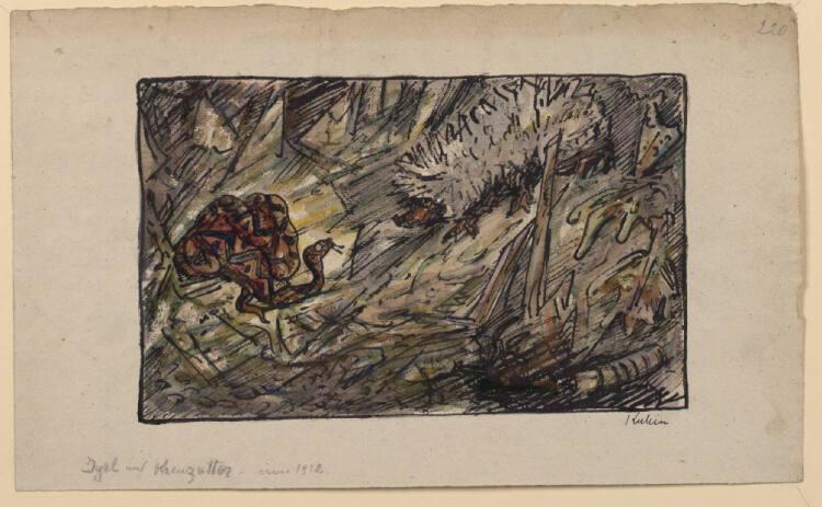 Alfred Kubin, Igel und Kreuzotter, Inv. Nr.: 33505