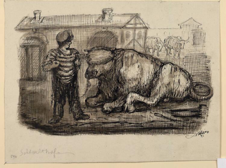 Alfred Kubin, Schlachthof, Inv. Nr.: 33688