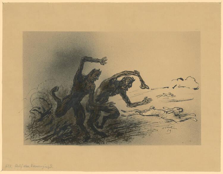 Alfred Kubin, Auf der Hasenjagd, Inv. Nr.: 33713
