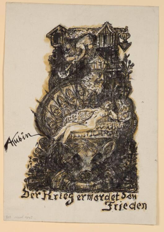 Alfred Kubin, Der Krieg ermordet den Frieden, Inv. Nr.: 33759