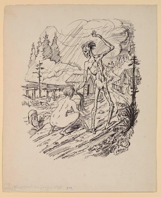 Alfred Kubin, Der Tod entführt ein junges Weib, Inv. Nr.: 33781