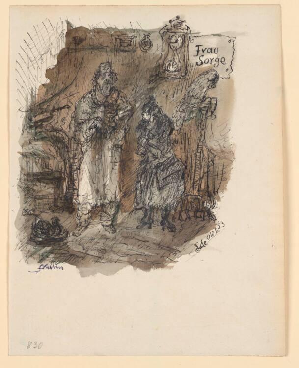 Alfred Kubin, Frau Sorge, Inv. Nr.: 33787