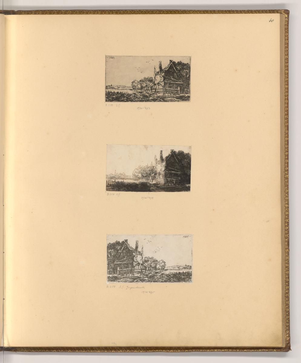 Oeuvre de Rembrandt, Vol. 1. Sujets de la Bible, Saints et Saintes, Landschaft mit Bauernhaus, …