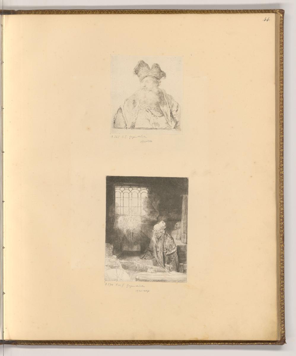 Oeuvre de Rembrandt, Vol. 1. Sujets de la Bible, Saints et Saintes, Alter Mann mit geteilter Pe…