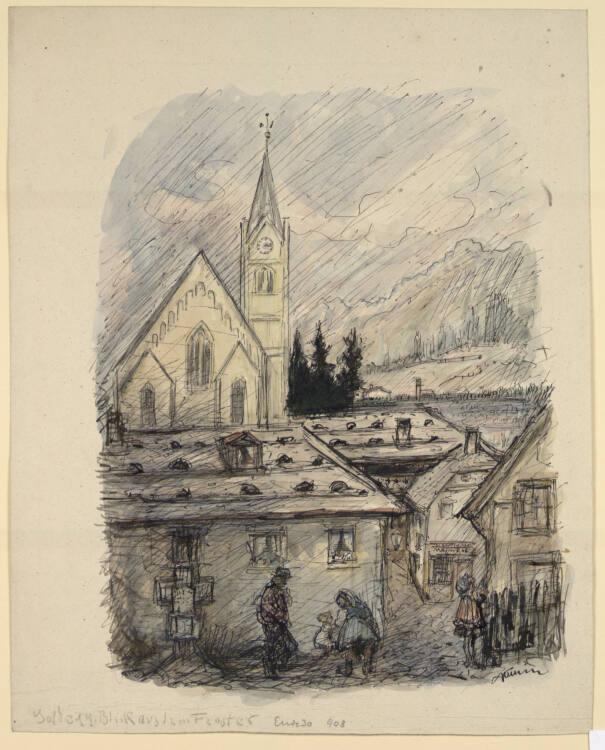 Alfred Kubin, Goldegg, Blick aus dem Fenster, Inv. Nr.: 33814