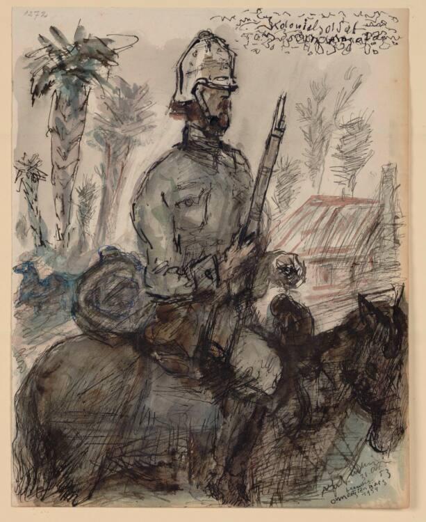 Alfred Kubin, Kolonialsoldat, Inv. Nr.: 33913