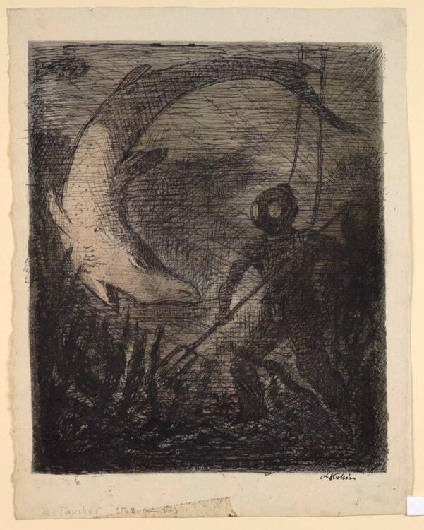 Alfred Kubin, Der Taucher, Inv. Nr.: 34046