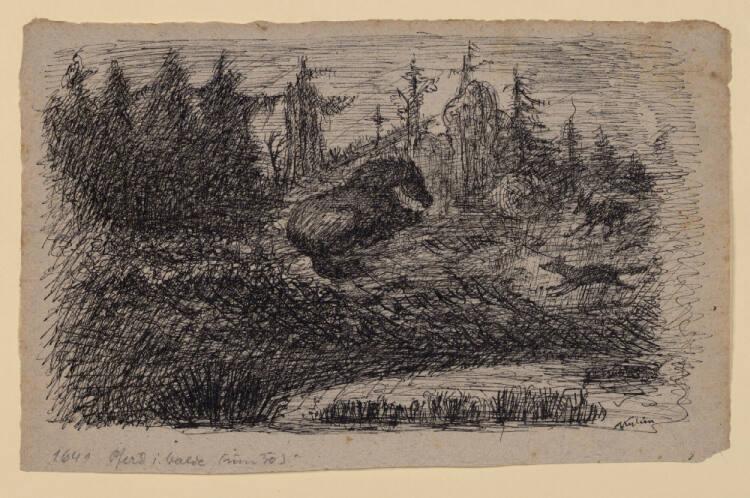 Alfred Kubin, Pferd im Walde, Inv. Nr.: 34087
