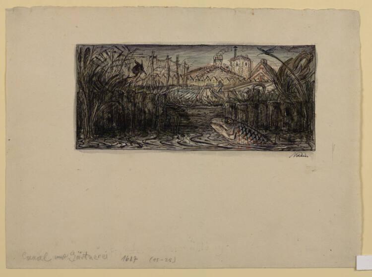 Alfred Kubin, Canal und Gärtnerei, Inv. Nr.: 34113
