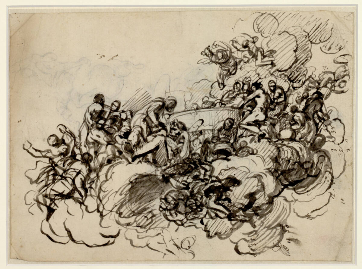Das Göttermahl bei der Hochzeit von Amor und Psyche, Francesco la Marra