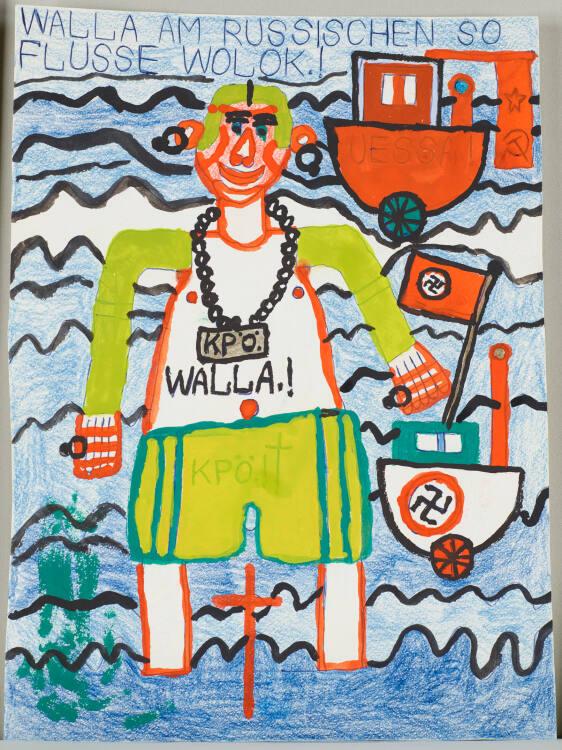 August Walla, Walla, am russischen so Flusse Wolok.!, Inv. Nr.: EDLDB959