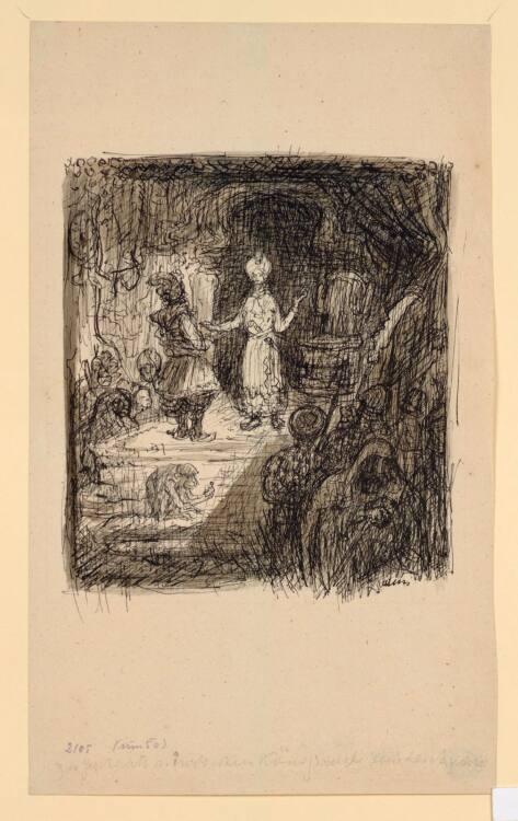Alfred Kubin, Zur Geschichte vom indischen König im Lesezimmer, Inv. Nr.: 34417