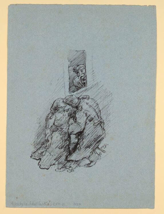 Alfred Kubin, Abschied bei der Kaserne, Inv. Nr.: 34423