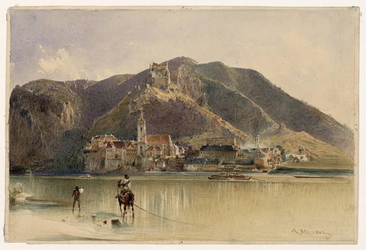 Rudolf von Alt, Blick auf Dürnstein in der Wachau, Inv. Nr.: 34515