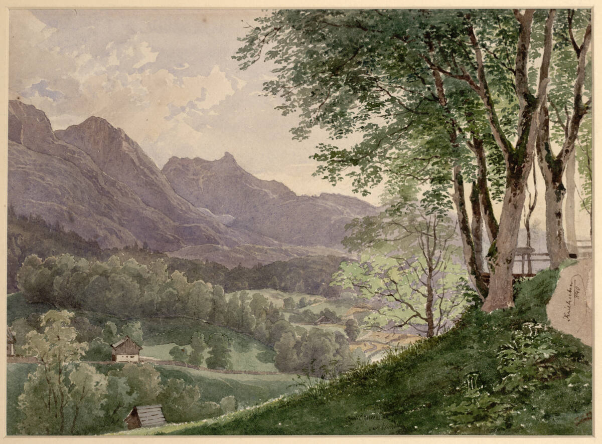 Voralpenlandschaft, Josef Kriehuber, 1840