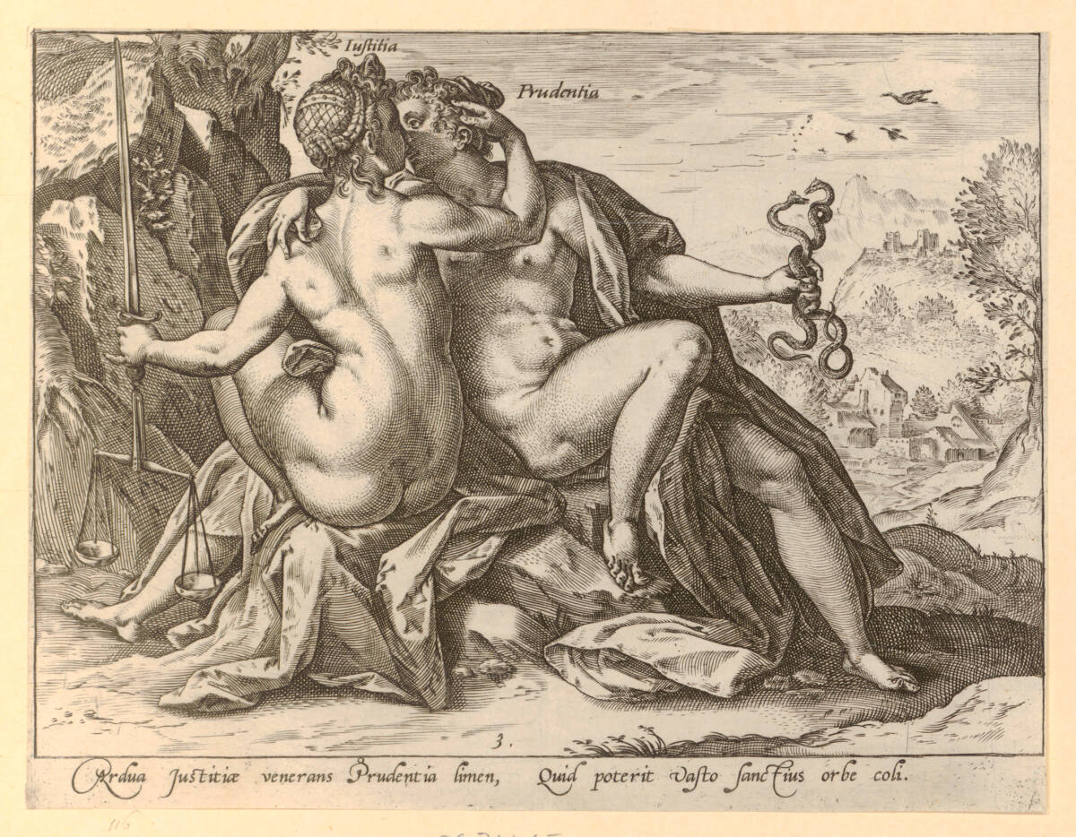 Justitia, Prudentia, Hendrik Goltzius