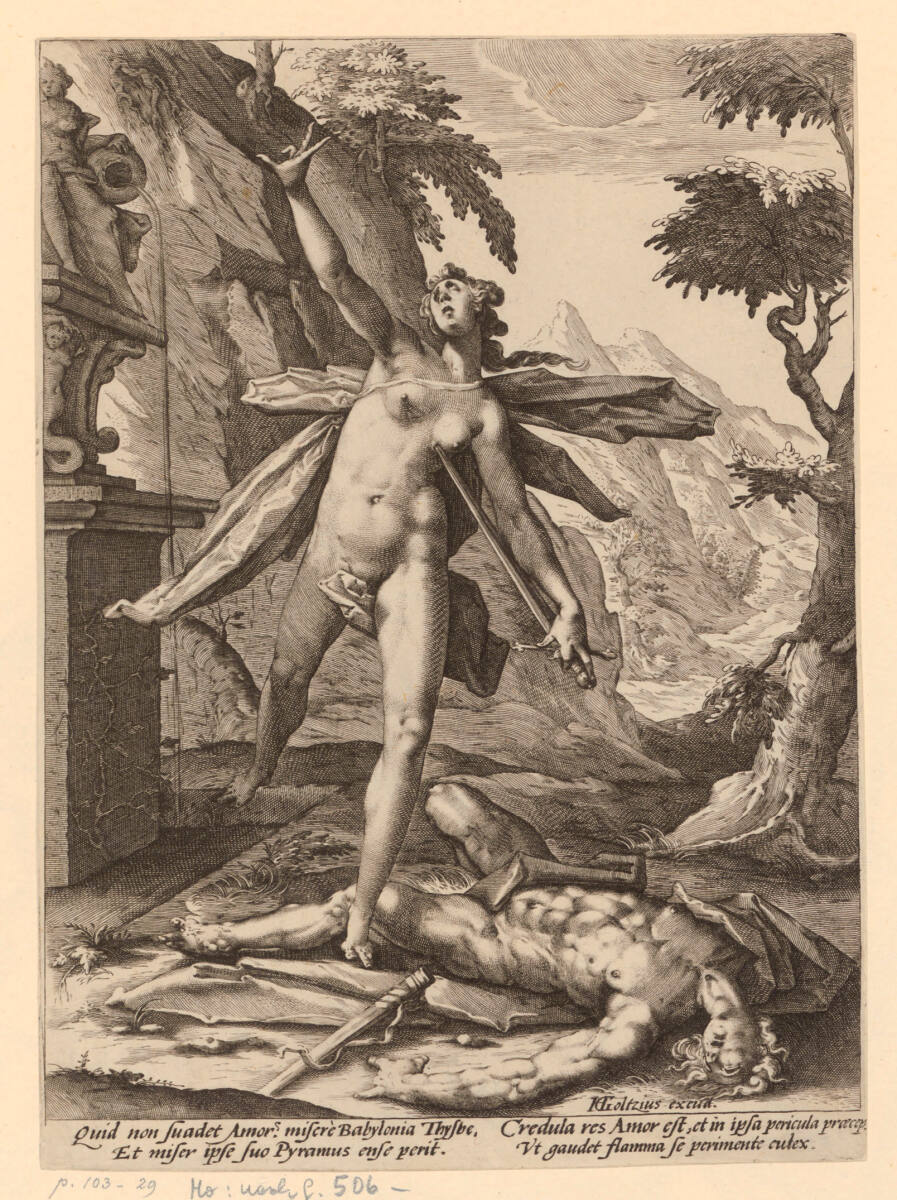 Pyramus und Thisbe, Hendrik Goltzius