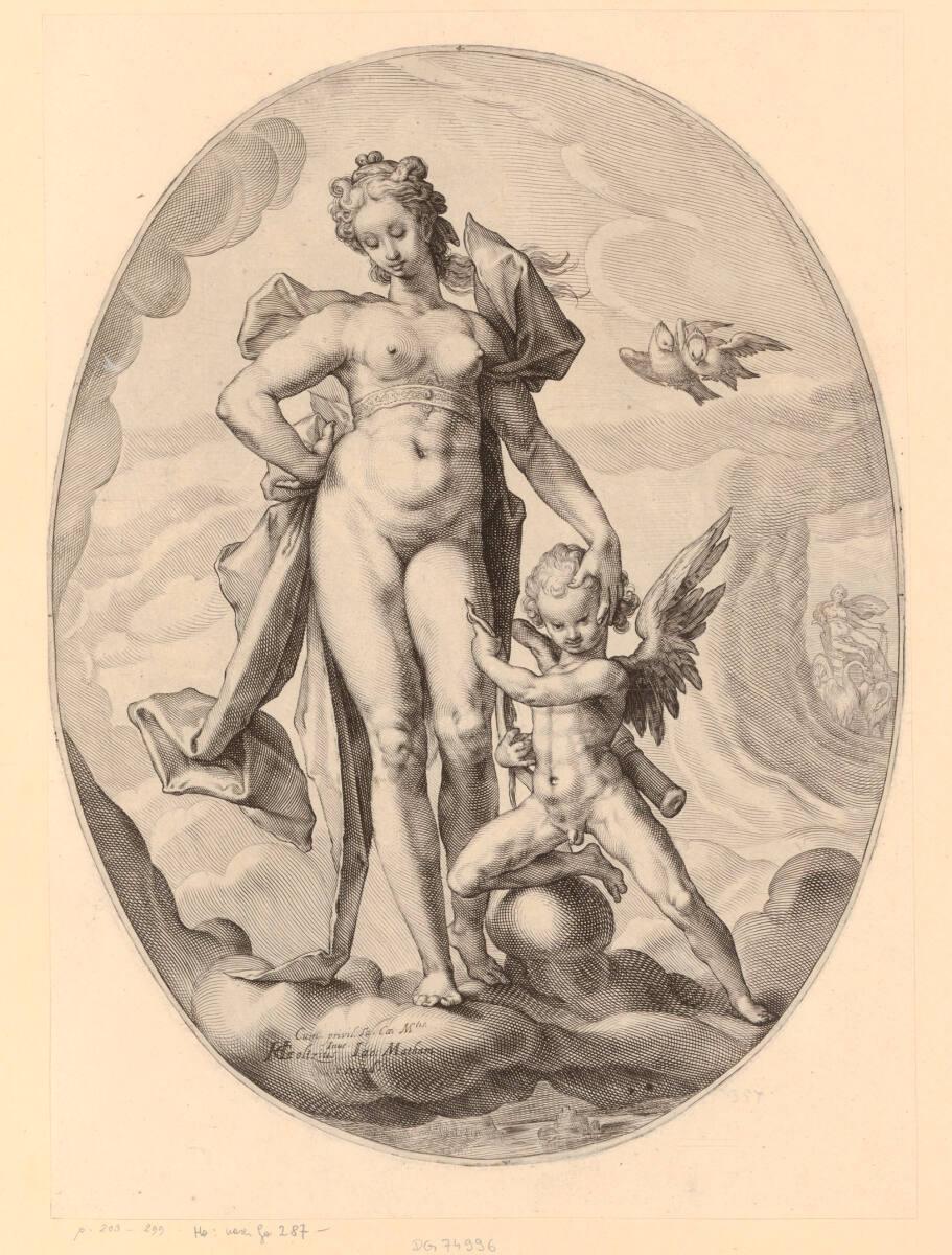 Venus und Cupid auf den Wolken, Inv. Nr.: DG74996