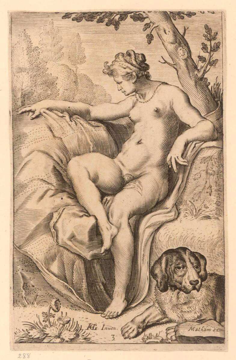 Nymphe mit Hund, Inv. Nr.: DG75001
