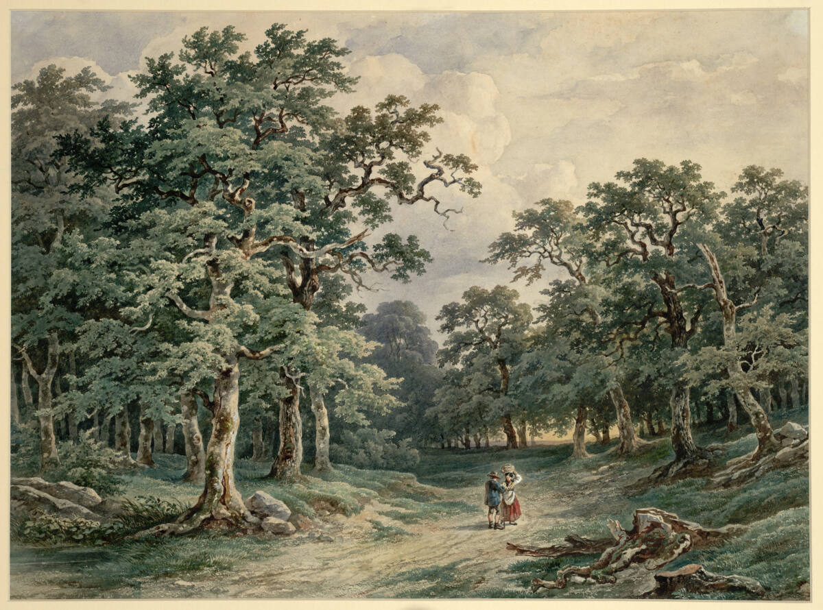 Bauernpaar in einer Waldlichtung, Josef Kriehuber