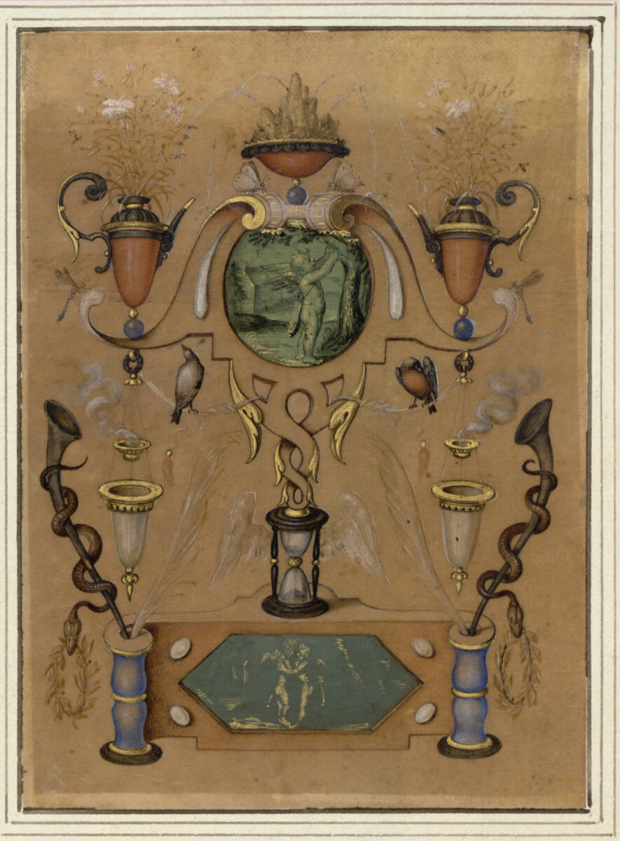 Groteske mit Vasen und Fontäne, Joris Hoefnagel