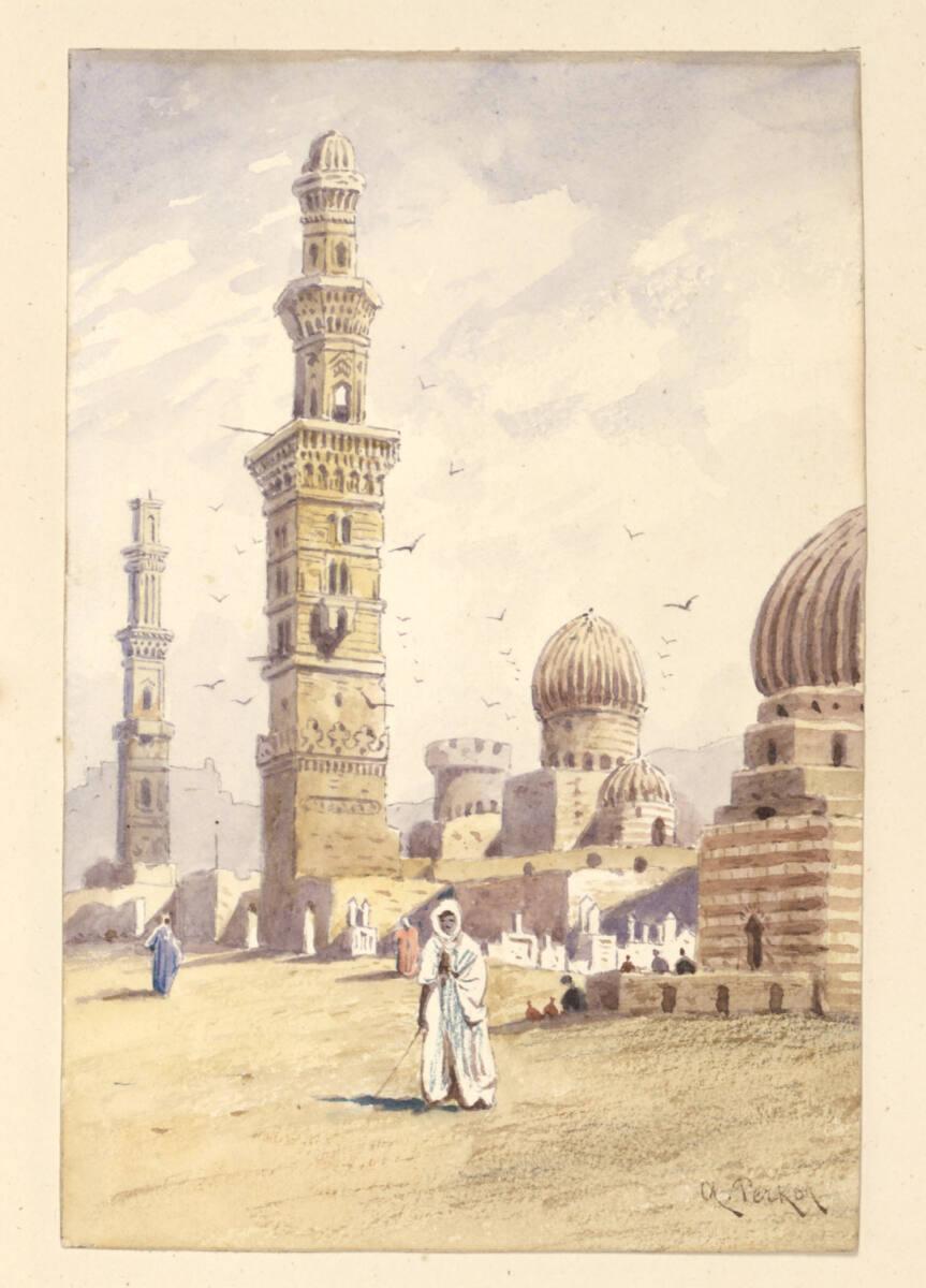 Anton Perko, Wüstenmoschee mit Minareten, Inv. Nr.: 34839