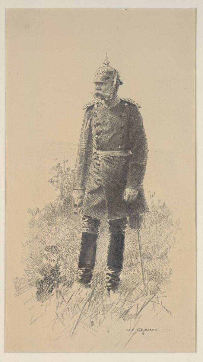 Wilhelm Gause, Der Kaiser im Feld mit Fernglas, Inv. Nr.: 34849
