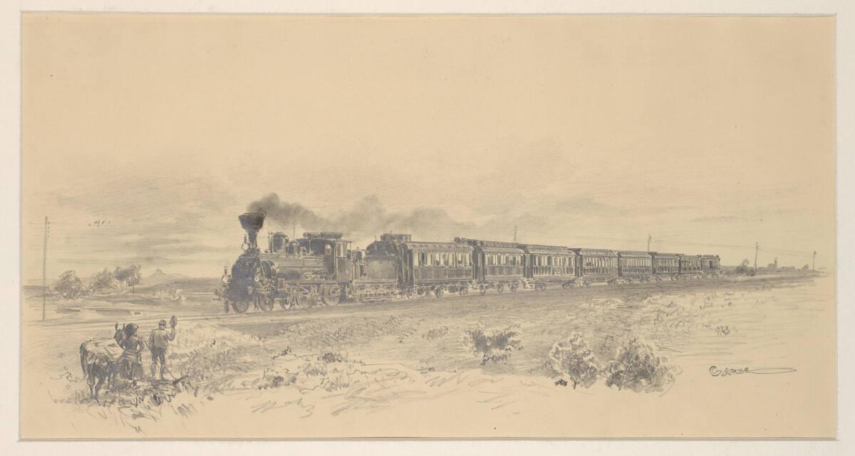 Wilhelm Gause, Fahrender Eisenbahnzug, Inv. Nr.: 34850
