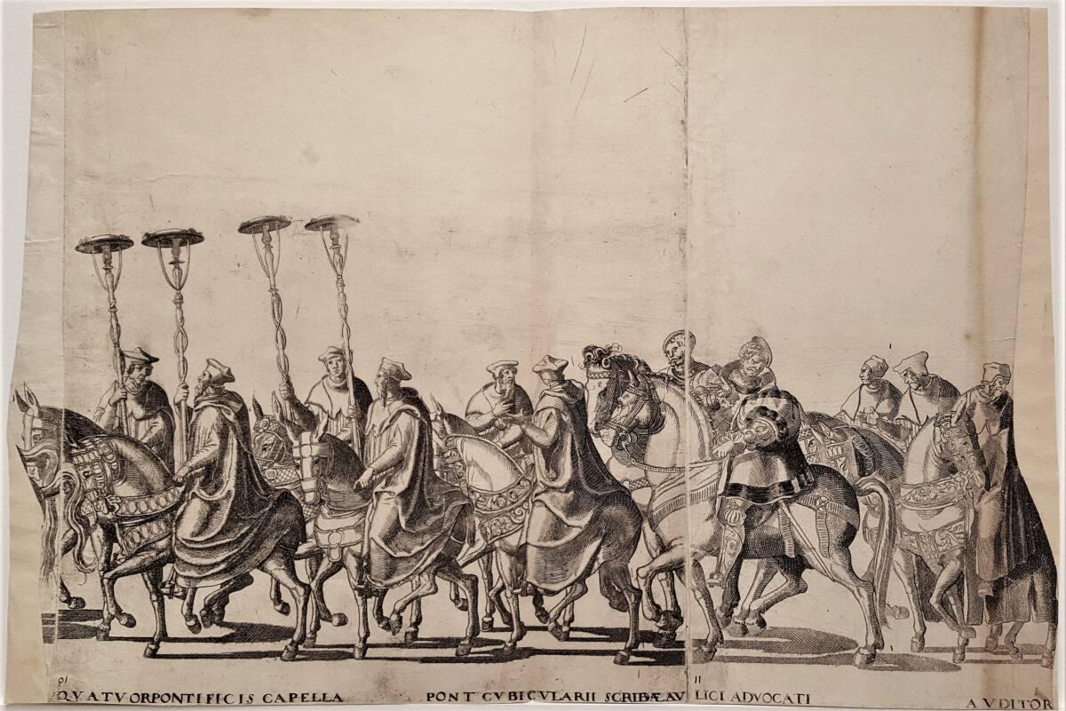 Triumphzug Kaiser Karls V. und Papst Clemens VII. nach der Kaiserkrönung am 24. Februar 1530 in…