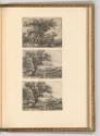 Antoni Waterloo, Zwei rastende Jäger; Waldrand und ein Dorf auf einem Hügel, Inv. Nr.: Holland …