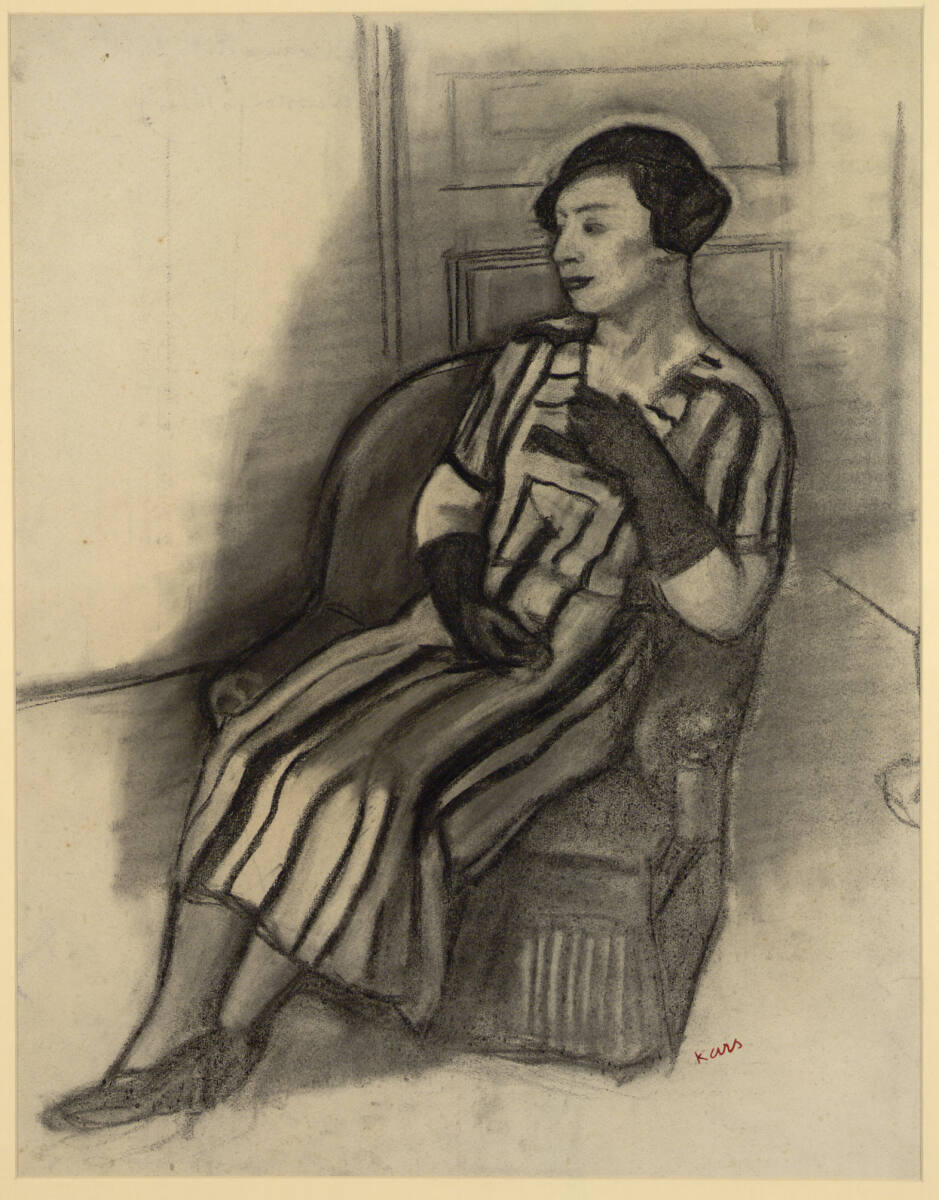 Bildnis der Frau des Schriftstellers Kozinova in einem Polstersessel, Georges Kars, 1933